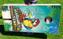Margarita Time Parrot Pro Style Cornhole Bean Bag Toss Game 24x48 with 8 Regulation 16oz Bags