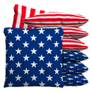 American Flag USA Stars & Stripes Baggo Cornhole Bean Bag Toss Bags (set of 8)