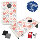 Herringbone Pink Baggo Bag Toss Game by BAGGO Baggo.com