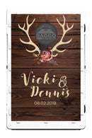 Floral Antlers Wedding Baggo Bag Toss Game by BAGGO Baggo.com