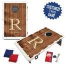 Barn Wooden Planks Design With Custom Letter Bag Toss Game by BAGGO Baggo.com