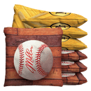 Baseball Rugged Bat and Ball Baggo Cornhole Bean Bag Toss Bags (set of 8) Baggo.com