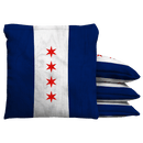 Chicago Star Flag Baggo Cornhole Bean Bag Toss Bags (set of 8)