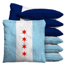 Chicago Star Flag Baggo Cornhole Bean Bag Toss Bags (set of 8) Baggo.com