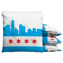 Chicago Skyline Baggo Cornhole Bean Bag Toss Bags (set of 8) Baggo.com