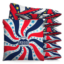 Freedom Spiral Baggo Cornhole Bean Bag Toss Bags (set of 8) Baggo.com