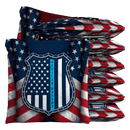 Police Officer Shield Custom Bean Bags Baggo Cornhole Bean Bag Toss Bags (set of 8) Baggo.com
