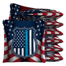 Police Officer Shield Custom Bean Bags Baggo Cornhole Bean Bag Toss Bags (set of 8)