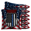 Police Officer Shield Custom Bean Bags Baggo Cornhole Bean Bag Toss Bags (set of 8) Baggo.com