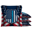 Police Officer Shield Custom Bean Bags Baggo Cornhole Bean Bag Toss Bags (set of 8) Baggo.com