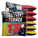 Racing Custom Name and Number Baggo Cornhole Bean Bag Toss Bags (set of 8) Baggo.com