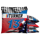 Racing Custom Name and Number Baggo Cornhole Bean Bag Toss Bags (set of 8) Baggo.com