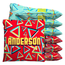 Retro Infinity Triangles Baggo Cornhole Bean Bag Toss Bags (set of 8) Baggo.com