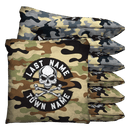 Skull and Bones Custom Bean Bags Baggo Cornhole Bean Bag Toss Bags (set of 8)