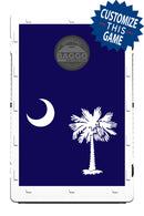 South Carolina Palmetto Blue Flag Bean Bag Toss Game by BAGGO Baggo.com