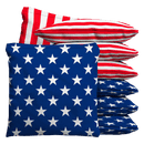 Stars and Stripes Baggo Cornhole Bean Bag Toss Bags (set of 8)