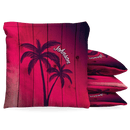 Woodgrain Watercolor Palms Baggo Cornhole Bean Bag Toss Bags (set of 8) Baggo.com