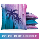 Woodgrain Watercolor Palms Baggo Cornhole Bean Bag Toss Bags (set of 8) Baggo.com
