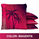 Woodgrain Watercolor Palms Baggo Cornhole Bean Bag Toss Bags (set of 8) Baggo.com