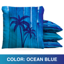 Woodgrain Watercolor Palms Baggo Cornhole Bean Bag Toss Bags (set of 8) Baggo.com