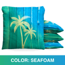 Woodgrain Watercolor Palms Baggo Cornhole Bean Bag Toss Bags (set of 8) Baggo.com
