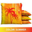 Woodgrain Watercolor Palms Baggo Cornhole Bean Bag Toss Bags (set of 8) Baggo.com
