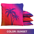 Woodgrain Watercolor Palms Baggo Cornhole Bean Bag Toss Bags (set of 8) Baggo.com
