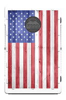 American USA Wood Texture Flag Bag Toss Game by BAGGO Baggo.com