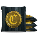 Custom Letter Rustic Bottle Cap Baggo Cornhole Bean Bag Toss Bags (set of 8) Baggo.com