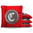Custom Letter Rustic Bottle Cap Baggo Cornhole Bean Bag Toss Bags (set of 8) Baggo.com