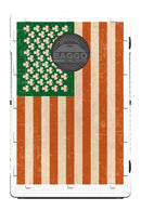 Irish Shamrock American Flag Bean Bag Toss Game by BAGGO Baggo.com