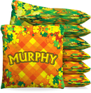 Custom Shamrock Plaid Baggo Cornhole Bean Bag Toss Bags (set of 8) Baggo.com