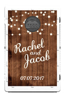 Wood and Lights Wedding Bag Toss Game by BAGGO Baggo.com