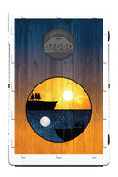 Cliff Yin-Yang Wood Texture Bean Bag Toss Game by BAGGO