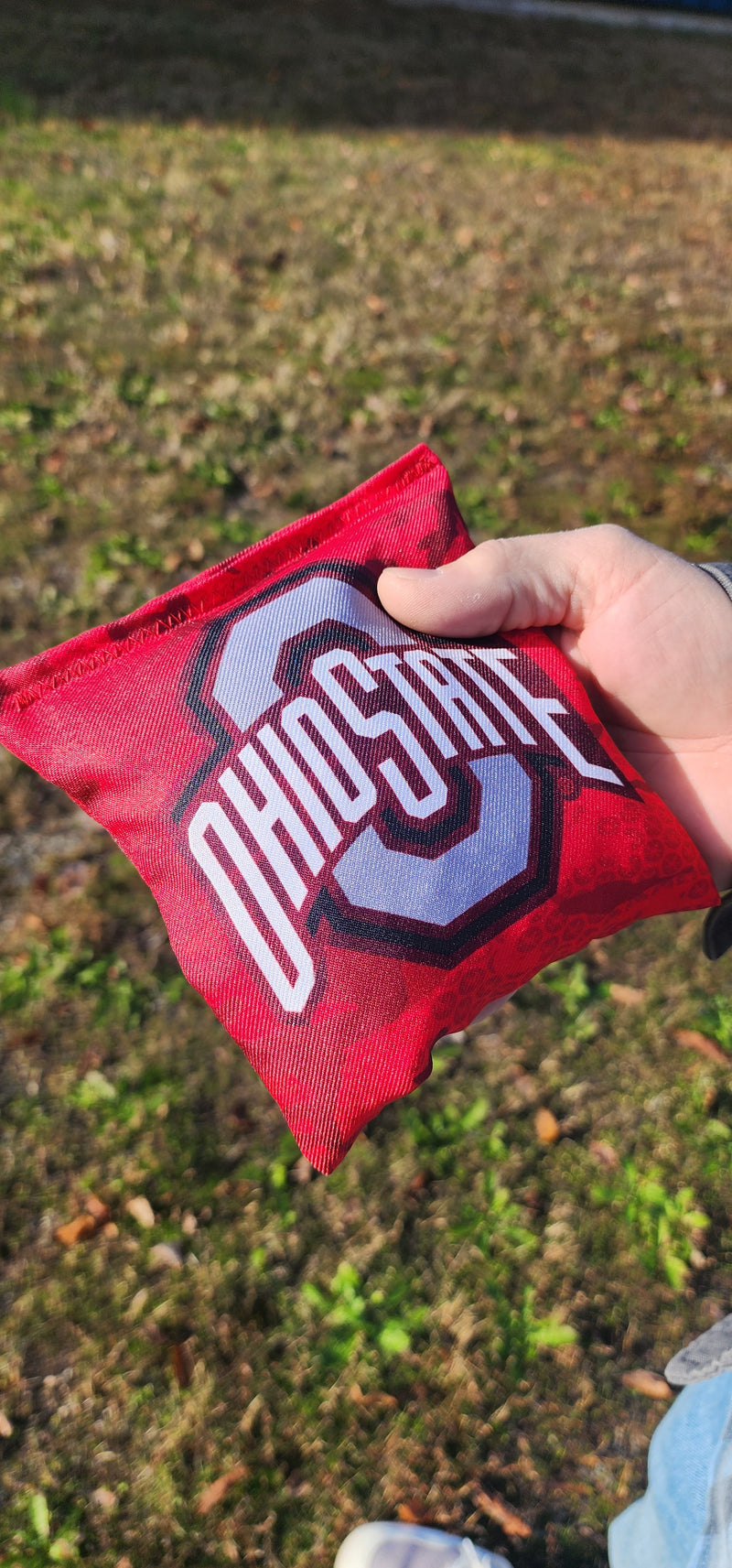 Ohio State Buckeyes Camo Baggo Cornhole Bean Bag Toss Bags Set (set of 8)