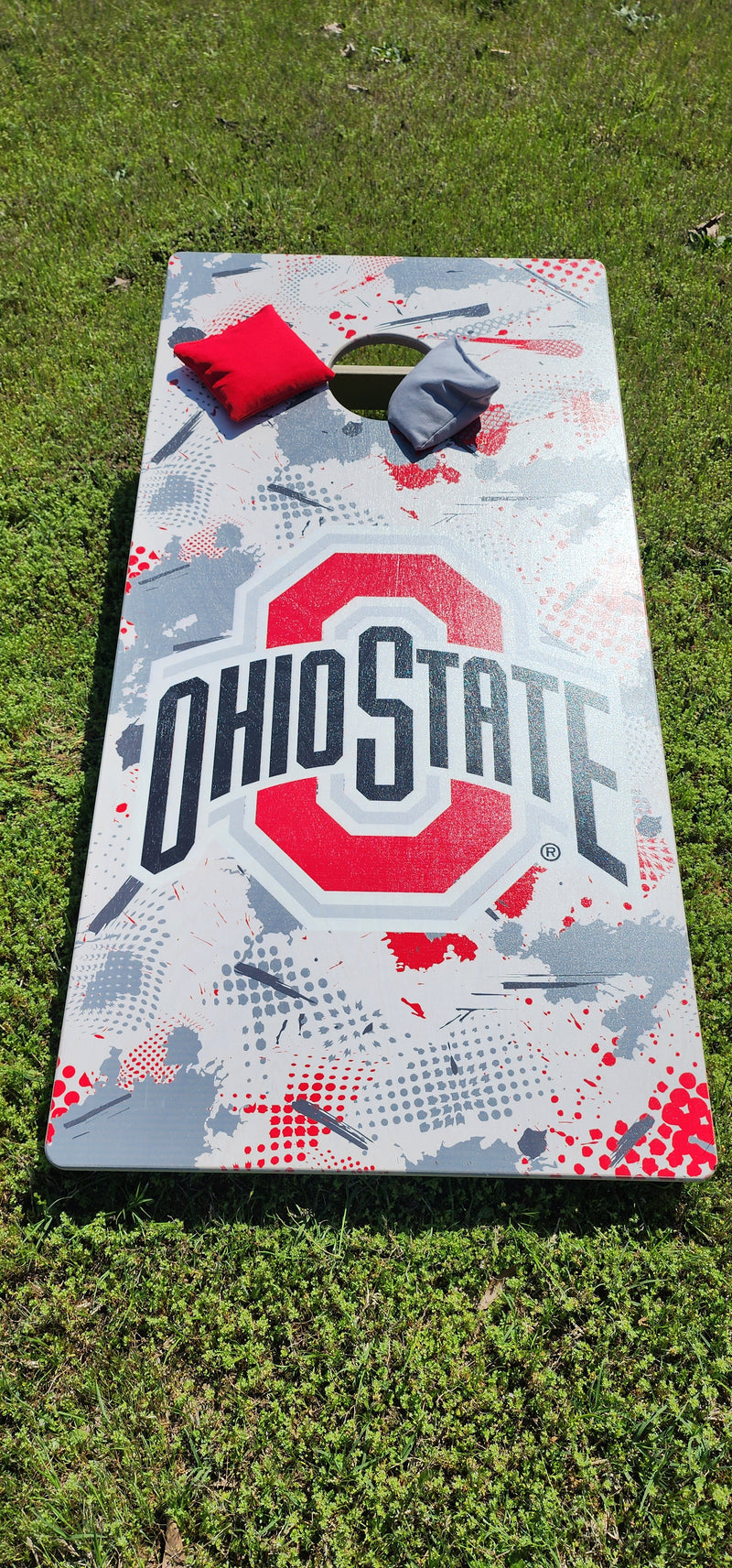 Ohio State Buckeyes Graffiti Pro Cornhole Bean Bag Toss Game 24x48 with 8 Regulation 16oz Bags