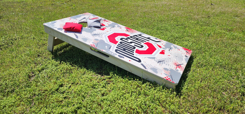 Ohio State Buckeyes Graffiti Pro Cornhole Bean Bag Toss Game 24x48 with 8 Regulation 16oz Bags