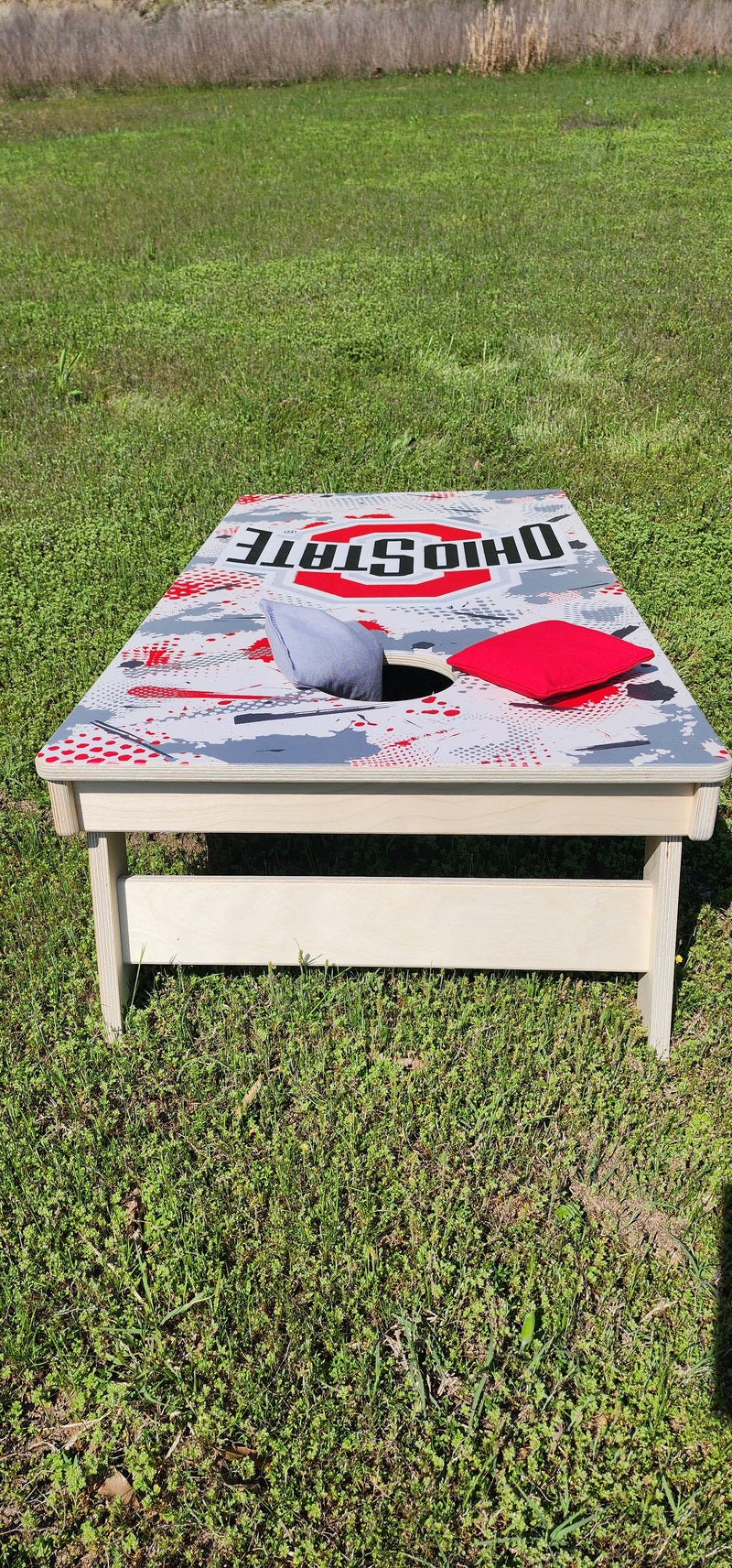 Ohio State Buckeyes Graffiti Pro Cornhole Bean Bag Toss Game 24x48 with 8 Regulation 16oz Bags