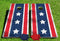Americana Distressed American Pro Style Cornhole Bean Bag Toss Game 24x48 with 8 Regulation 16oz Bags