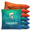 Margaritaville It's 5 O'Clock Somewhere 9.5oz Baggo Bean Bag Toss Bags Set (set of 8)