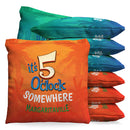 Margaritaville It's 5 O'Clock Somewhere 9.5oz Baggo Bean Bag Toss Bags Set (set of 8)