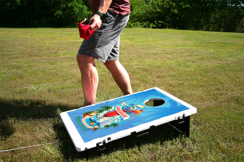 Margaritaville It's 5 O'Clock Somewhere Baggo Bean Bag Toss Portable Cornhole Game