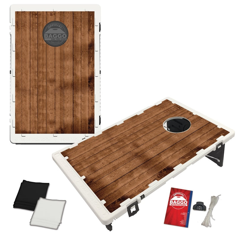 Barn Wooden Planks Design Bag Toss Game by BAGGO