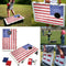 American USA Wood Texture Flag Bag Toss Game by BAGGO