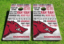Arkansas Razorbacks Fight Song Pro Cornhole Bean Bag Toss Game 24x48 with 8 Regulation 16oz Bags