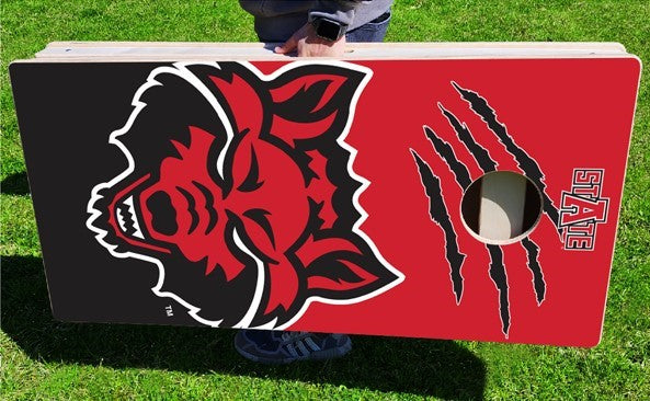 Arkansas State Red Wolves Fanatic Pro Cornhole Bean Bag Toss Game 24x48 with 8 Regulation 16oz Bags