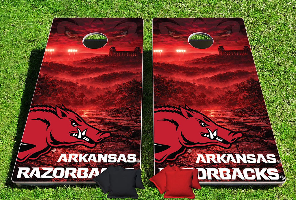 Arkansas Razorbacks Pig Trail Pro Cornhole Bean Bag Toss Game 24x48 wi ...