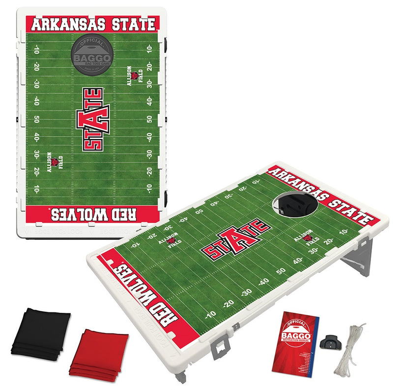 Arkansas State Red Wolves Home Field Baggo Bean Bag Toss 2x3 Portable Cornhole Game