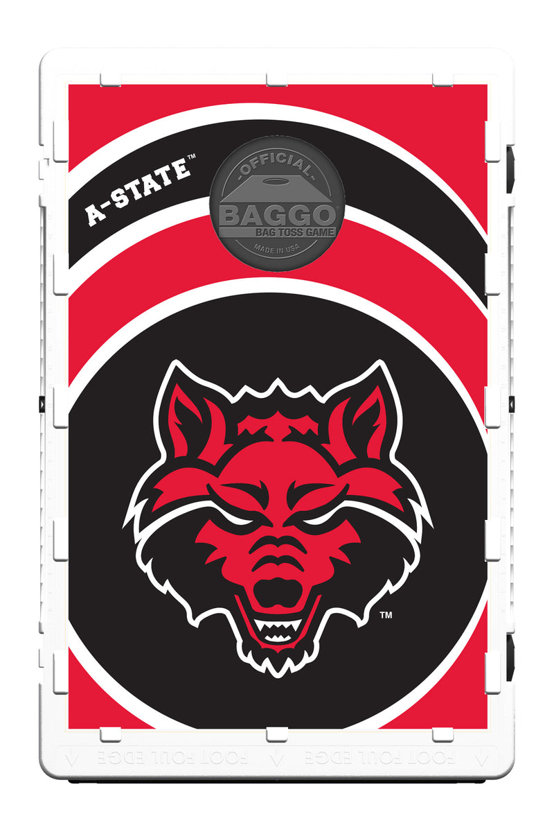 Arkansas State Red Wolves Vortex Baggo Bean Bag Toss Portable Cornhole Game