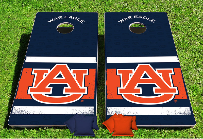 Auburn Tigers Fanatic Pro Cornhole Bean Bag Toss Game 24x48 with 8 Regulation 16oz Bags